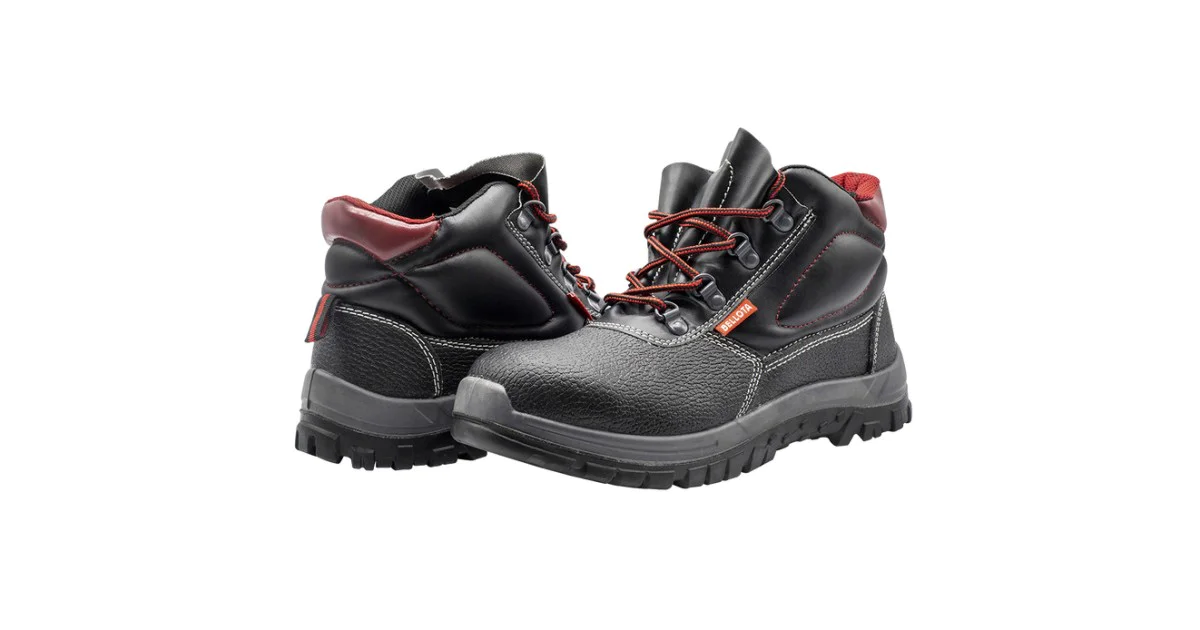 Bellota Bota de seguridad clásica de piel negra S3 Botas